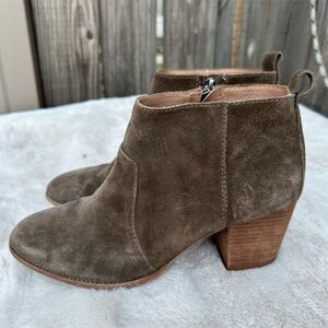 Madewell Women's Brenner Suede Ankle Booties Brown Size 9 Casual